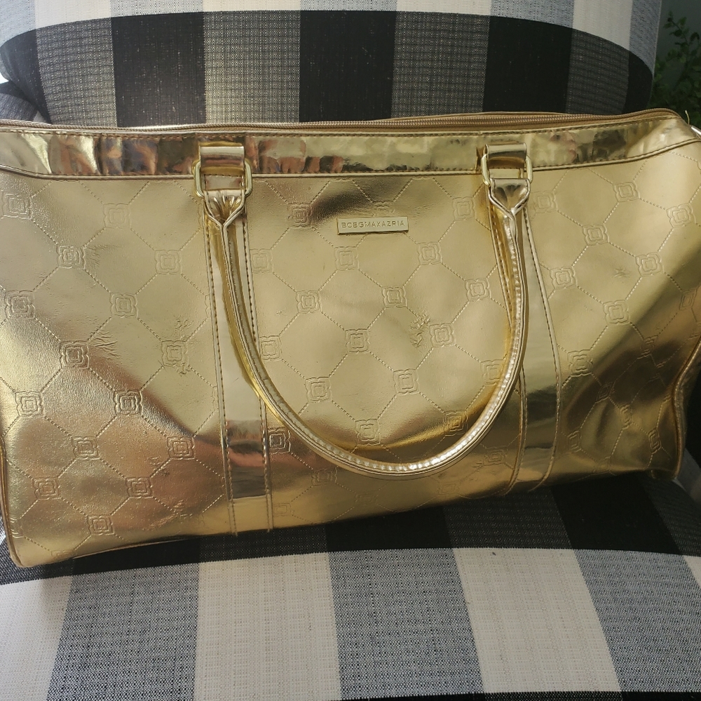 BCBGMAXAZRIA Gold Duffel/Tote